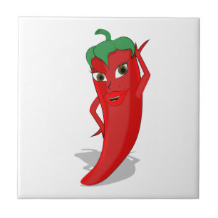 Carreau Diva poivron rouge chaud
