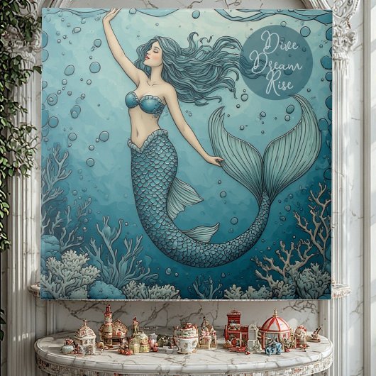 Carreau Dive Dream Rise Ocean Coral Reef Mermaid Inspiring