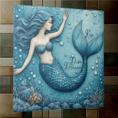 Carreau Dive Dream Rise Ocean Mermaid Aqua blue Coral Reef