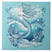 Carreau Dive Dream Rise Ocean Mermaid Aquablue Empowerment (Devant)