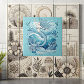 Carreau Dive Dream Rise Ocean Mermaid Aquablue Empowerment