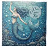 Carreau Dive Dream Rise Ocean Mermaid Swimmer Empowerment  (Devant)