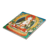 CARREAU DIVINITÉ BLANCHE DE BOUDDHISTE TARA (Côté)