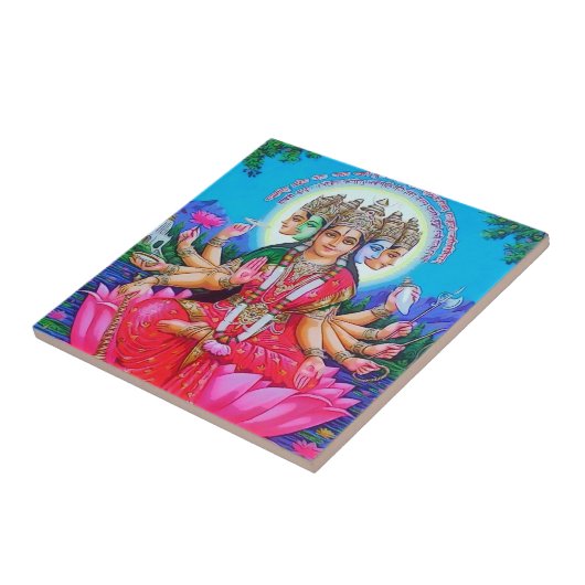 Carreau Divinité de Gayatri Devi de déesse (Côté)