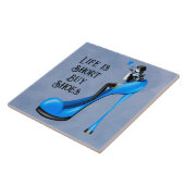 Carreau Divinité de la mode en bleu stiletto (Côté)