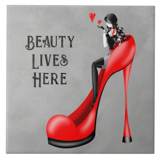 Carreau Divinité de la mode en rouge stiletto (Devant)