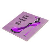 Carreau Divinité de la mode en talon aiguille violet (Côté)