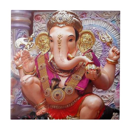 Carreau Divinité indoue d'éléphant asiatique de Ganesh (Devant)
