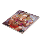 Carreau Divinité indoue d'éléphant asiatique de Ganesh (Côté)