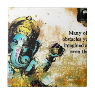 Carreau Divinité indoue d'éléphant asiatique de Ganesh