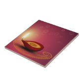 Carreau Diwali Diya, une mosaïque en céramique (Côté)