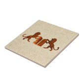 Carreau Dix commandements et lions (Côté)