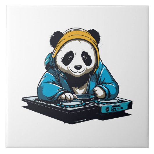 Carreau DJ Kawaii Panda (Devant)