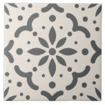 Carreau Do-it-yourself géométrique moderne en noir blanc<br><div class="desc">Formes géométriques modernes en noir et blanc, en feuilles stylisées et en forme de cercle pour vos projets do-it-yourself. Créez un fond de cuisine, carrelage de douche de salle de bain, prise de douche de salle de bain, entourage de cheminée, Vous pouvez également le encadrer comme un carrelage mur ou...</div>