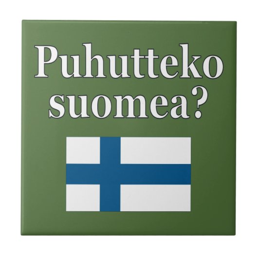 Carreau Do you speak finnish ? Flag (Devant)