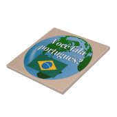 Carreau Do you speak portuguese ? Flag globe (Côté)