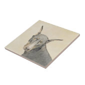 Carreau Doberman Pinscher Peinture - Art Chien original (Côté)