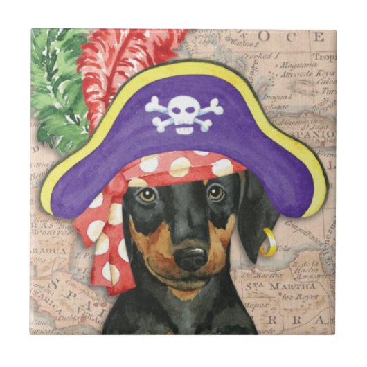 Carreau Doberman Pinscher Pirate (Devant)