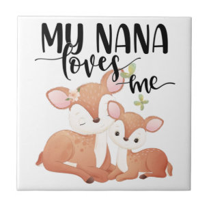 Carreau Doe et Fawn My Nana m'aime