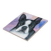 Carreau dog 128 color Boston Terrier (Côté)