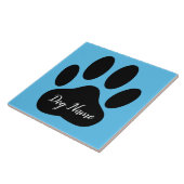 Carreau Dog Paw Print With Editable Name (Côté)