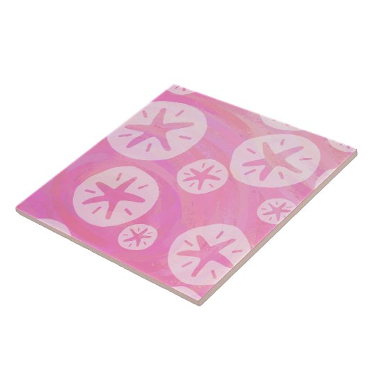 Carreau Dollar de sable blanc et rose (Côté)