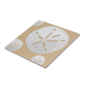 Carreau Dollar de sable tropical brun et blanc (Côté)
