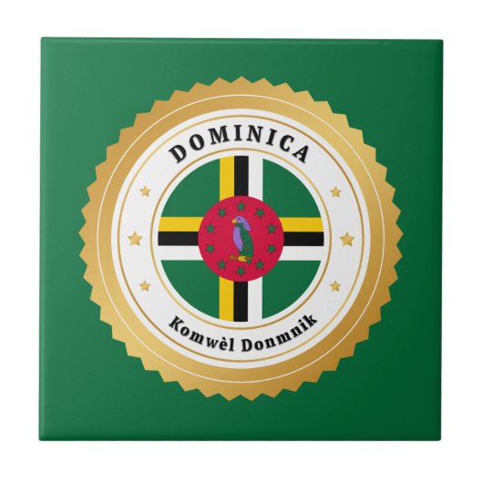 Carreau Dominica Flag (Devant)