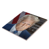 Carreau Donald Trump 2025 Portrait du président américain (Côté)