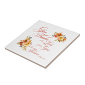 Carreau Donner Merci à Lord fall aquarelle fleurie (Côté)