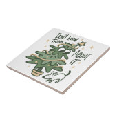 Carreau Don't even think about it Christmas Tree Dog (Côté)