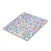 Carreau Doodle amusant coloré formes vibrantes (Côté)