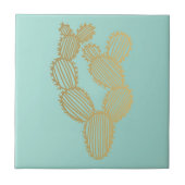 Carreau Doodle de Cactus Prickly Gold (Devant)