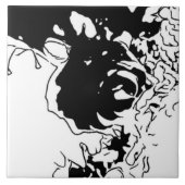 Carreau Doodle de fleurs (Devant)