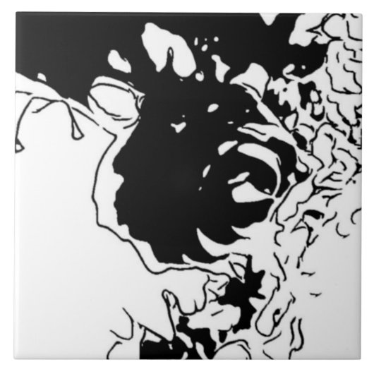 Carreau Doodle de fleurs (Devant)