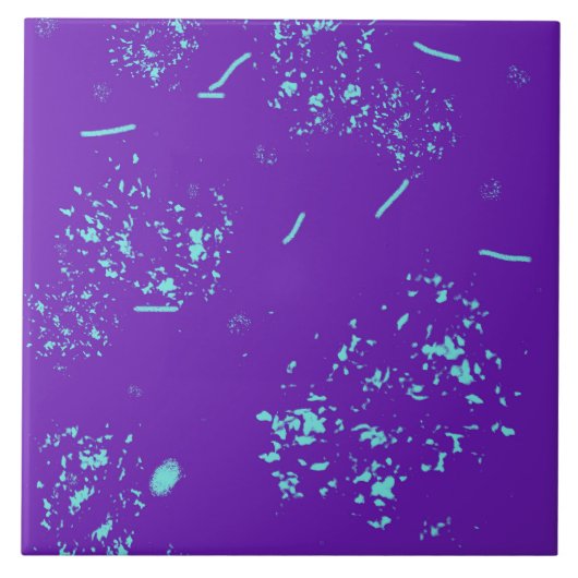 Carreau Doodles bleu clair violet (Devant)