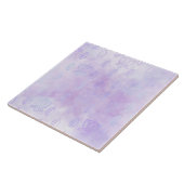 Carreau Doodles floraux sur la brume pourpre (Côté)