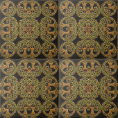 Carreau Double arbre de vie Faux sur Motif noir