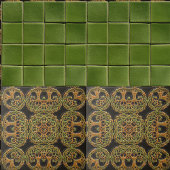 Carreau Double arbre de vie Faux sur Motif noir