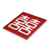 Carreau Double Bonheur rouge foncé - Gras (Côté)