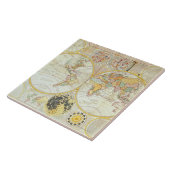 Carreau Double carte du monde d'hémisphère (Côté)