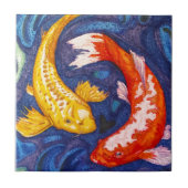 Carreau Double conception de poissons de Koi (Devant)