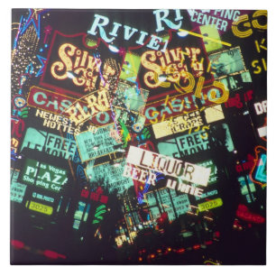 Carreau Double exposition, panneaux de casino, Las Vegas,