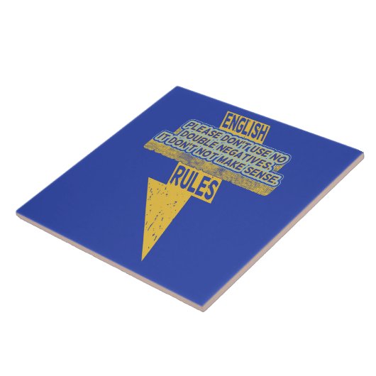 Carreau Double lecture négative de l'anglais (Côté)