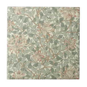 Carreau Douce Chèvre Ancienne William Morris Honeysuckle