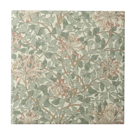 Carreau Douce Chèvre Ancienne William Morris Honeysuckle (Devant)