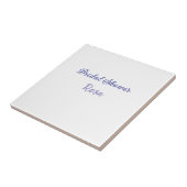 Carreau Douce pluie de mariage violet ajouter nom date élé (Côté)