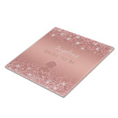 Carreau Douche de Mariage Élégant Rose Gold Luxe Pailleté (Côté)