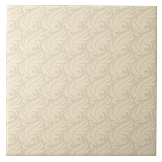 Carreau Doux motif beige floral (Devant)