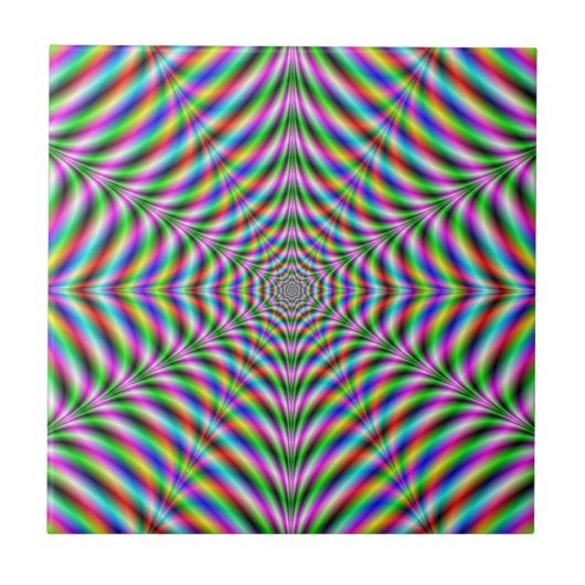 Carreau Douze Pointed Psychedelic Web tuile (Devant)